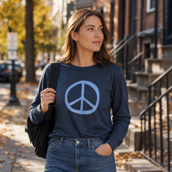 Women's Give Peace A Chance Premium Triblend Long Sleeve Tee