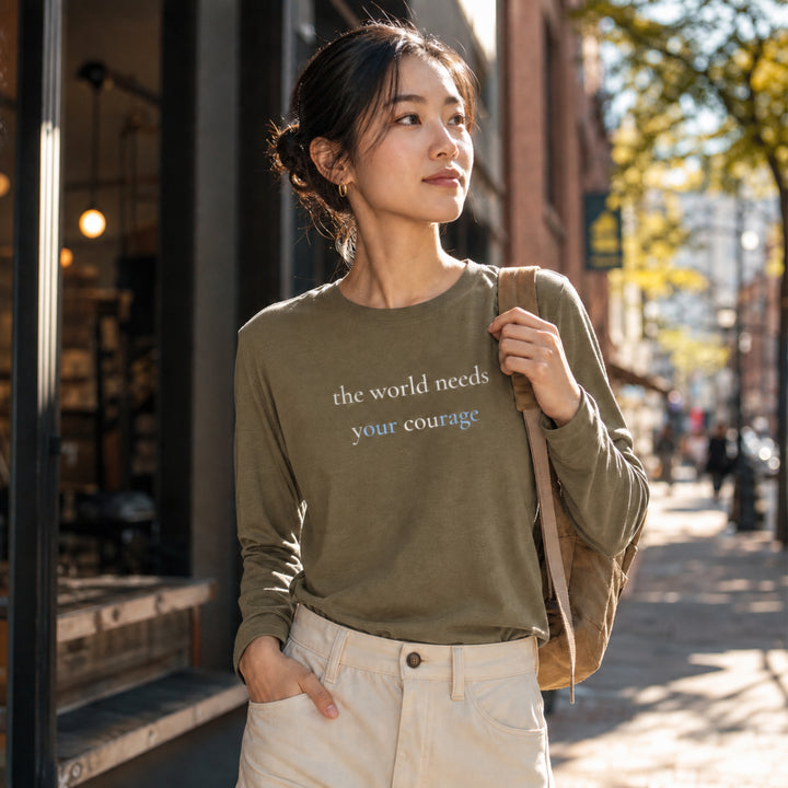 Women's The World Needs Premium Triblend Long Sleeve Tee
