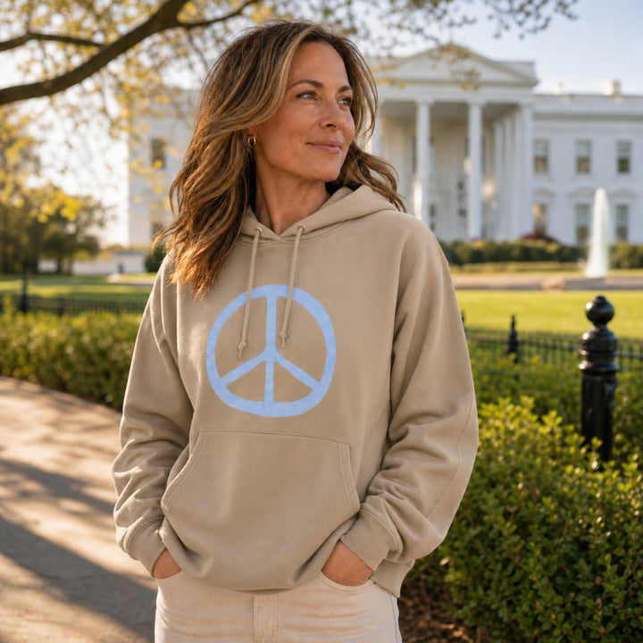 Women's Give Peace A Chance Premium  heavyweight pullover hoodie