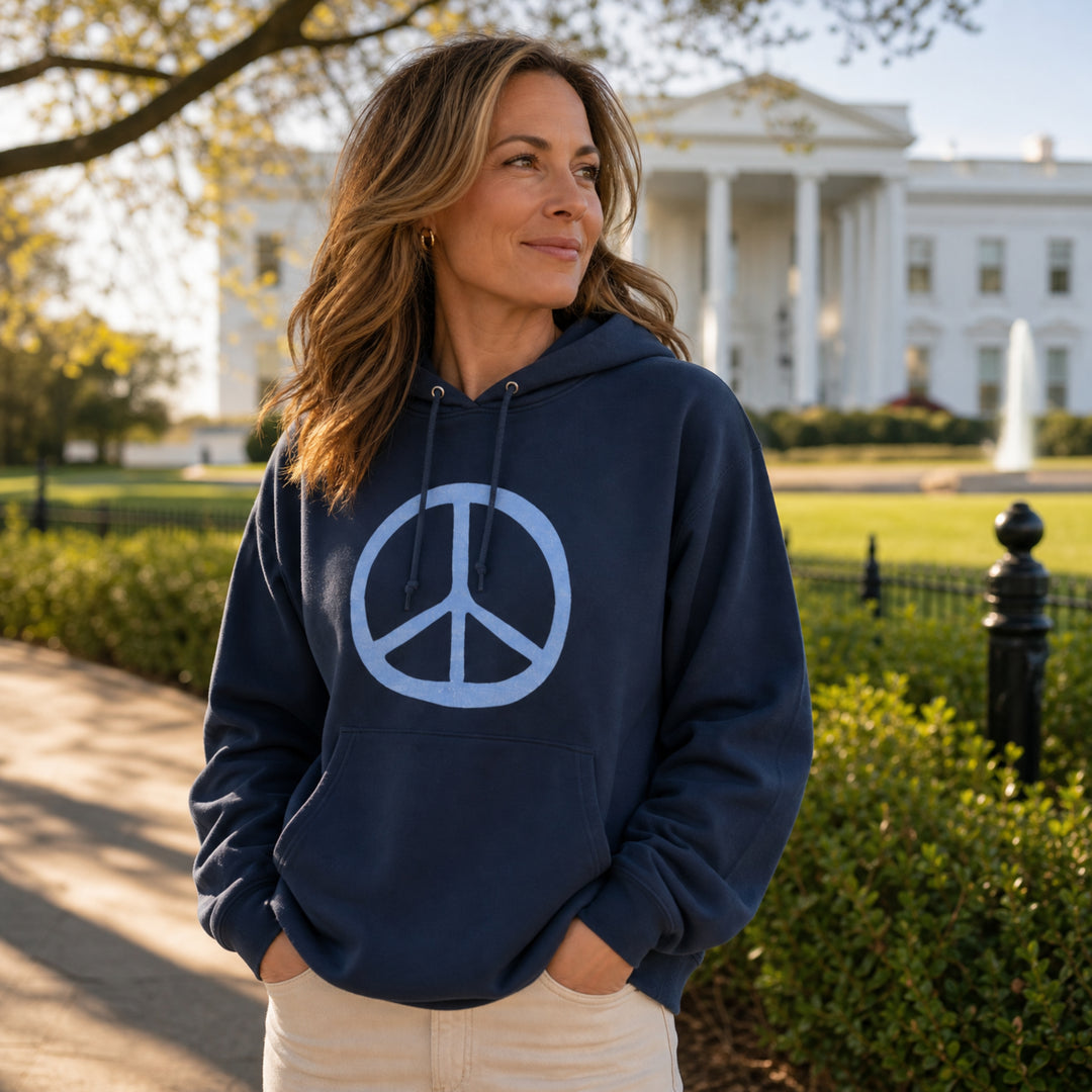 Women's Give Peace A Chance Premium  heavyweight pullover hoodie